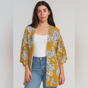 Papaya Cute Boho Chic Women’s Flowy Floral Kimono Cardigan
